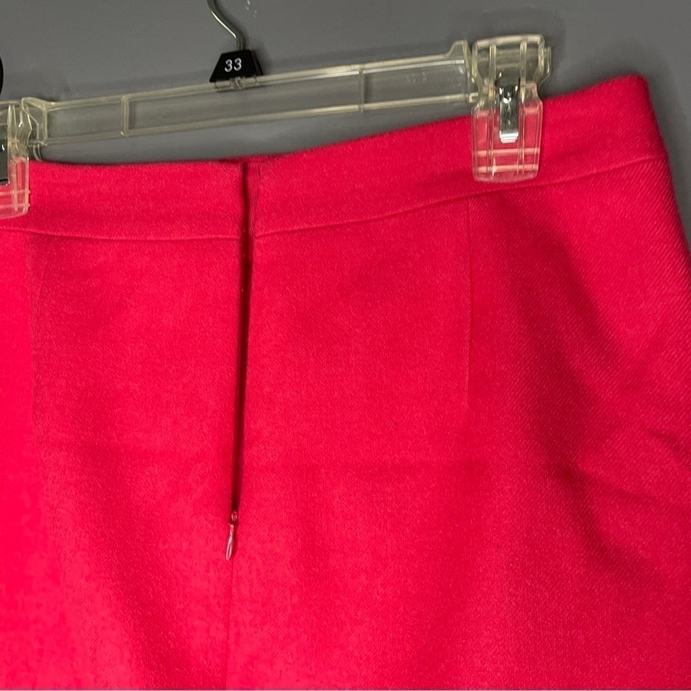 J Crew No. 2 pencil wool skirt size 4 melon/salmon - Picture 3 of 5